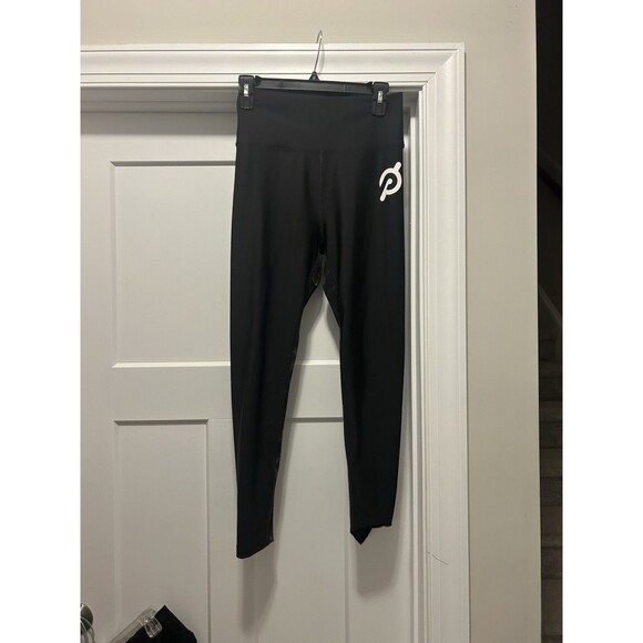 Peloton Women’s High Rise Leggings Black Size Large Full Length Inner Pattern - Picture 1 of 3